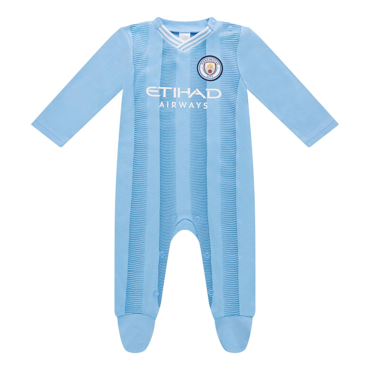 Manchester City FC Baby Kit Home Sleepsuit | 2023/24