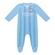 Manchester City FC Baby Kit Home Sleepsuit | 2023/24