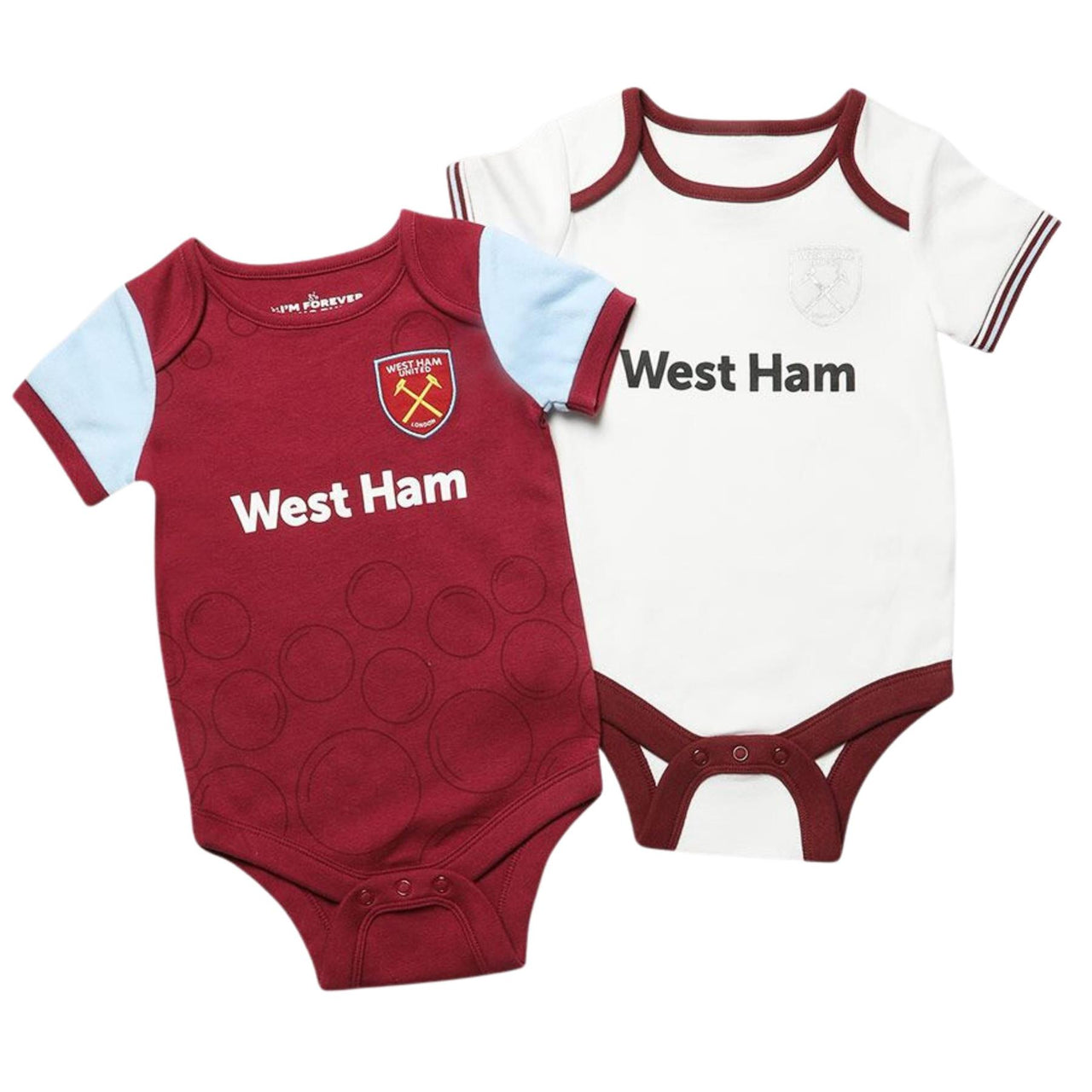 West Ham United FC Baby Kit 2 Pack Bodysuits | 2023/24