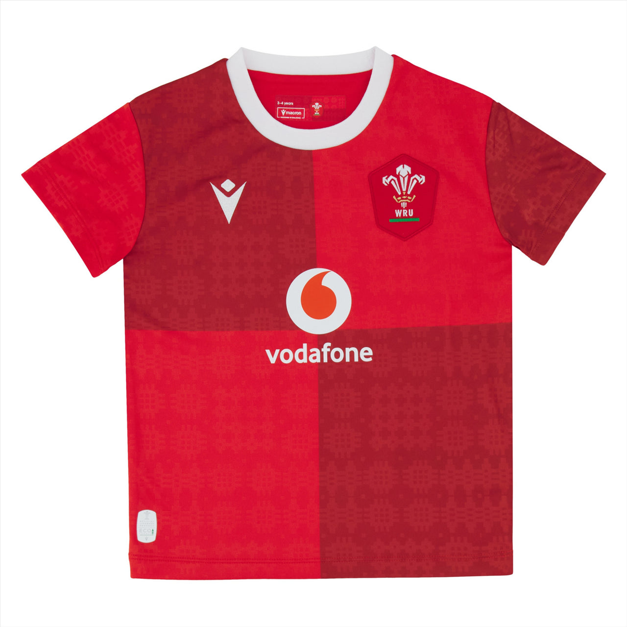 Macron Wales Rugby Kids Home Replica Shirt | Red | 2025/26