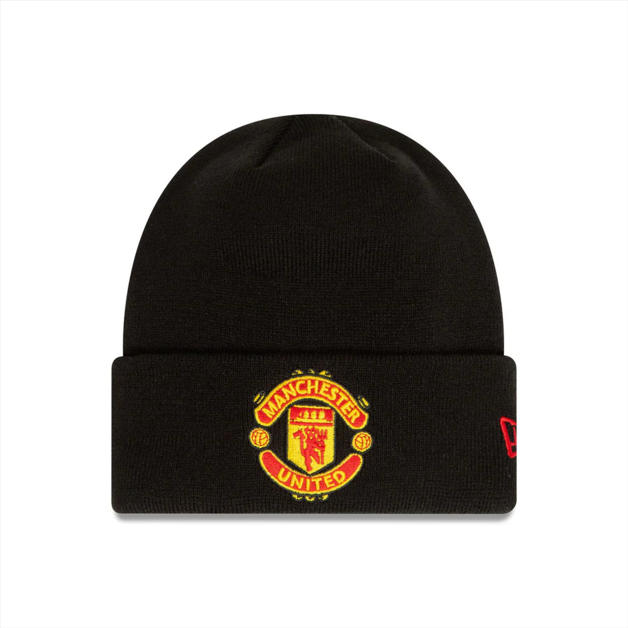 Manchester United FC New Era Core Cuff Beanie Hat | Black | 2024