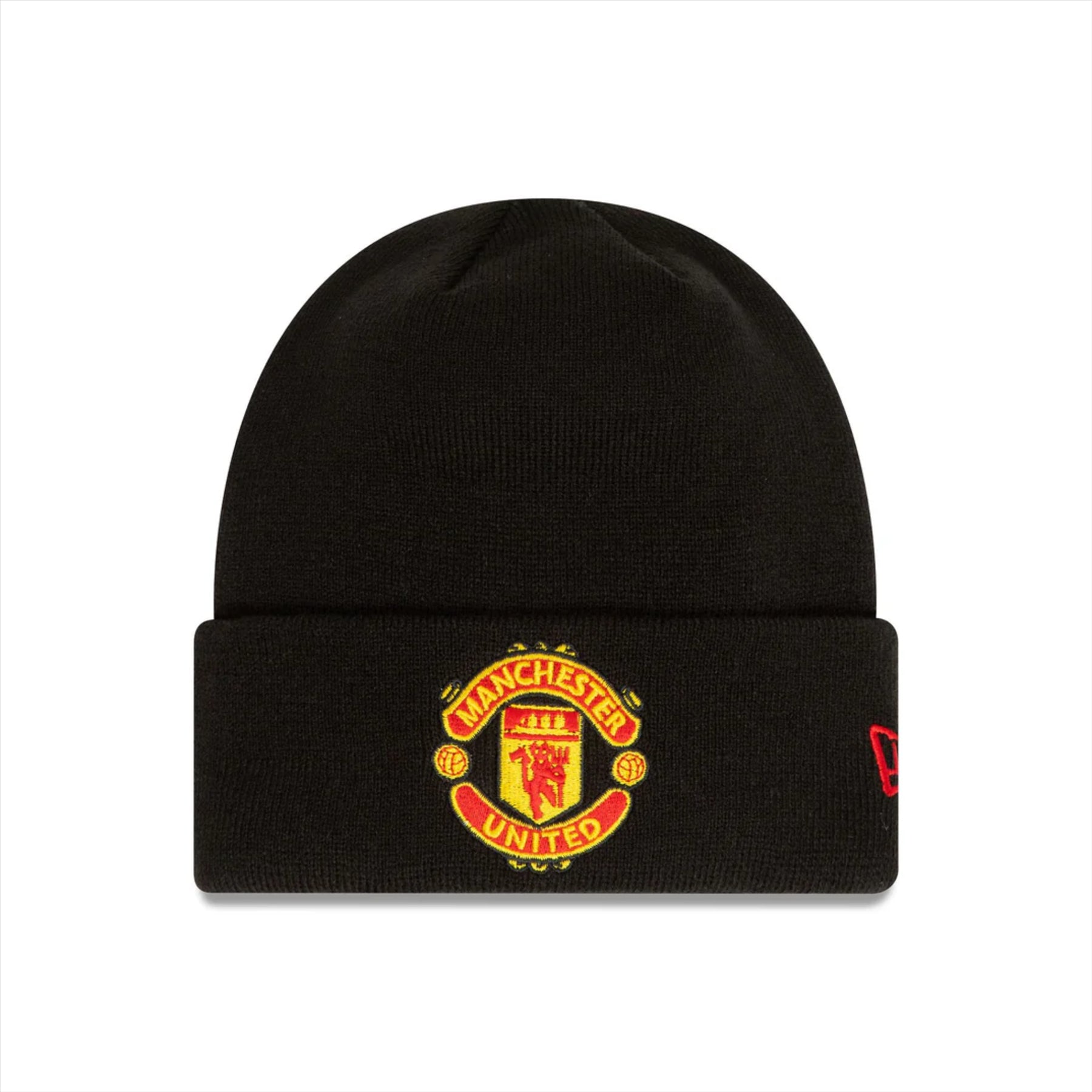 Manchester United FC New Era Core Cuff Beanie Hat | Black | 2024
