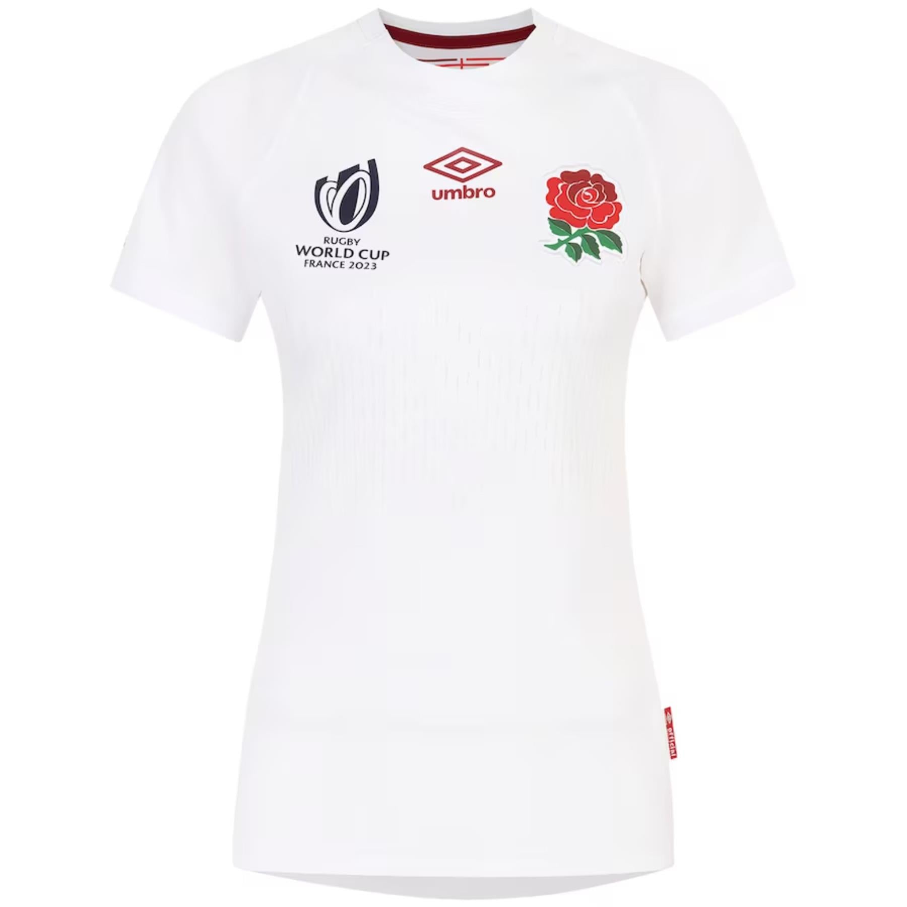 Umbro England Rugby World Cup 2023 Womens Replica Home Shirt White
