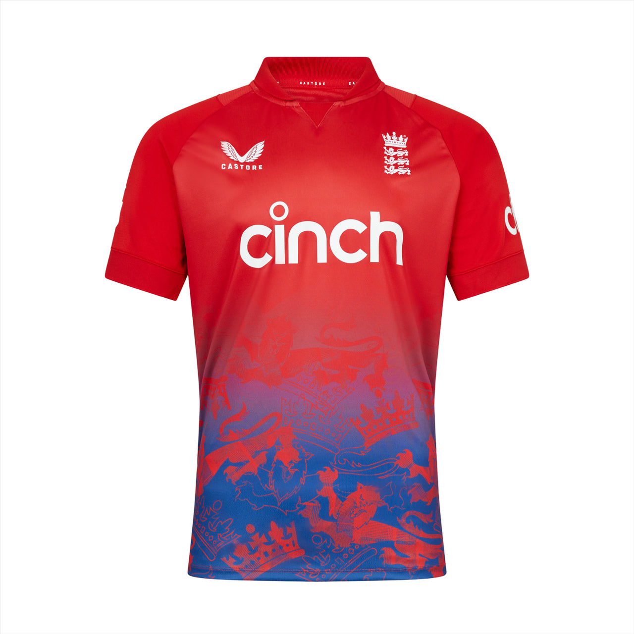 England Cricket Men's IT20 Replica Short Sleeve Shirt | Red | 2023