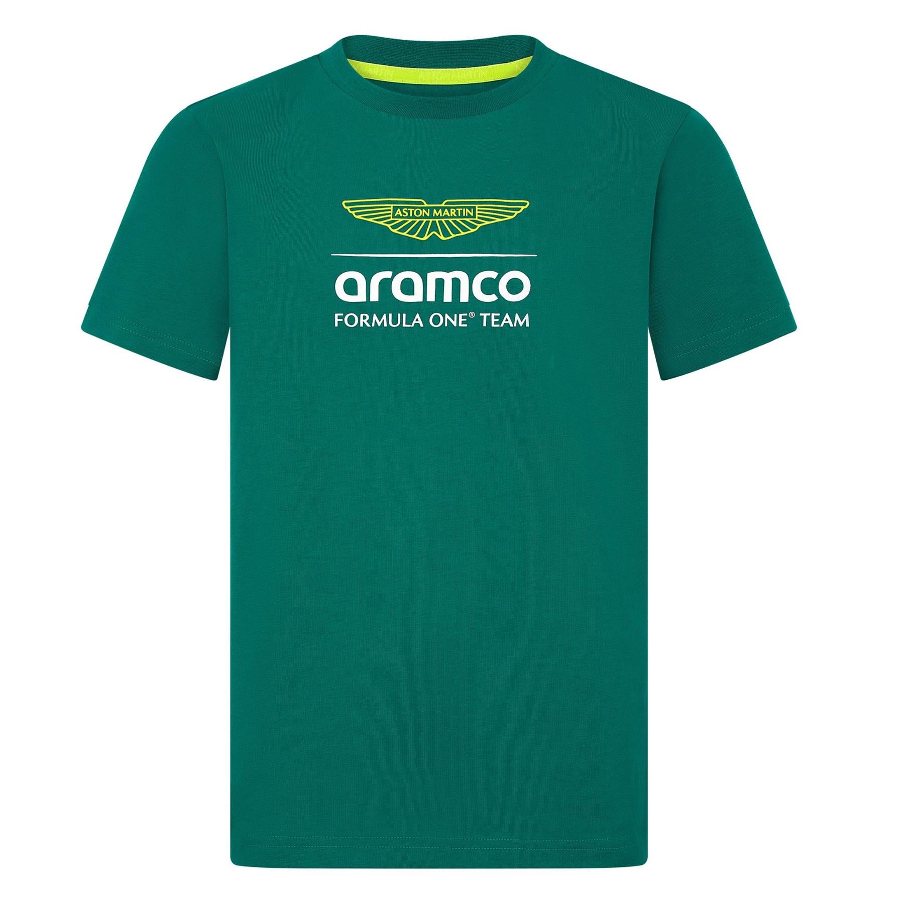 Aston Martin F1 Kid's Large Logo T-Shirt Green 2024