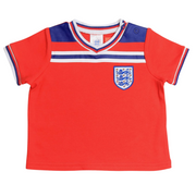 England retro 1982 football shirt in red with England three lions logo