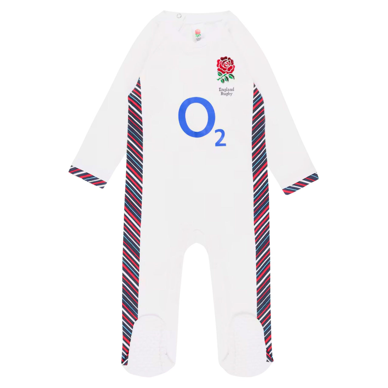 England Rugby Baby Sleepsuit | White | 2024/25