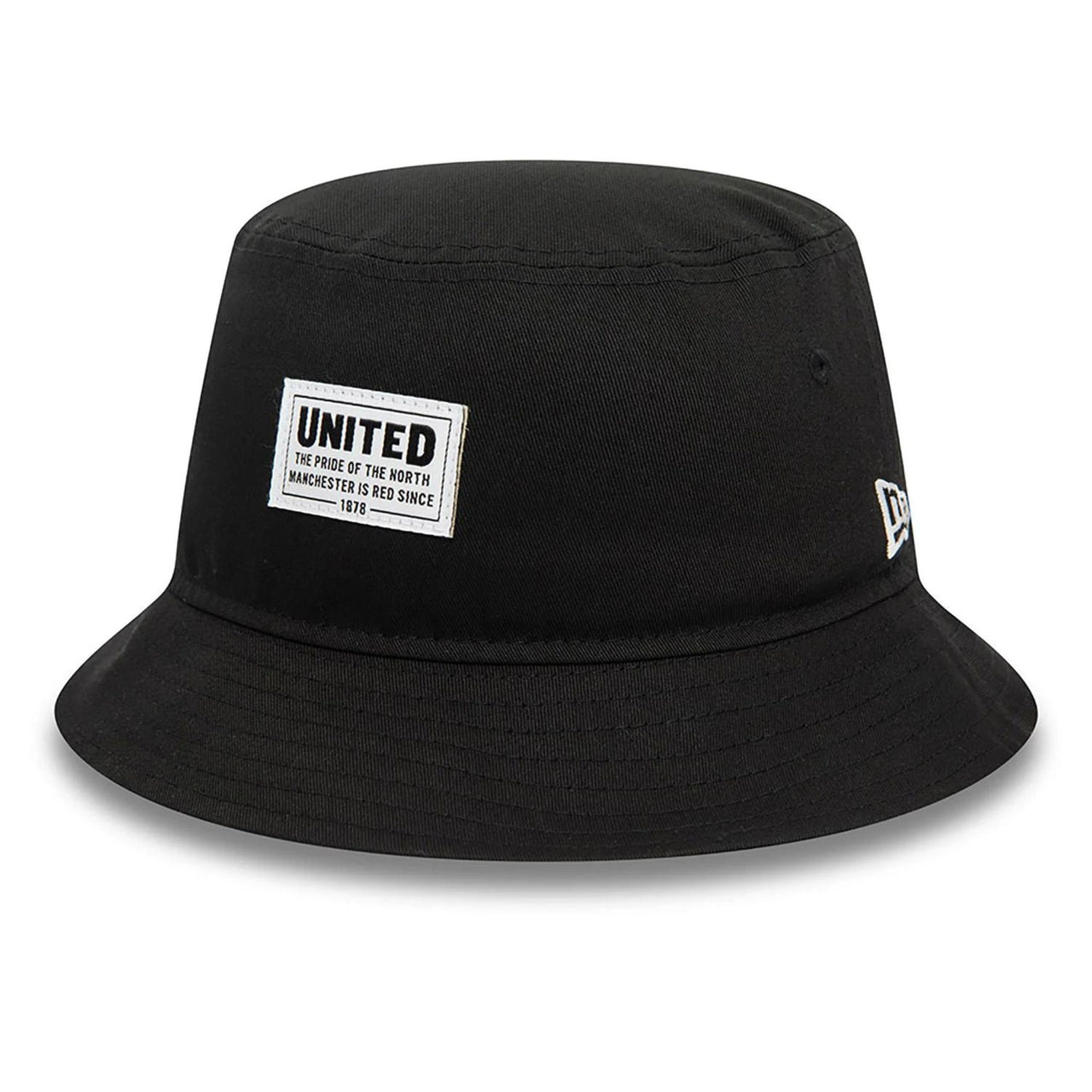 Manchester United FC New Era Stitch Patch Bucket Hat | Black | 2024