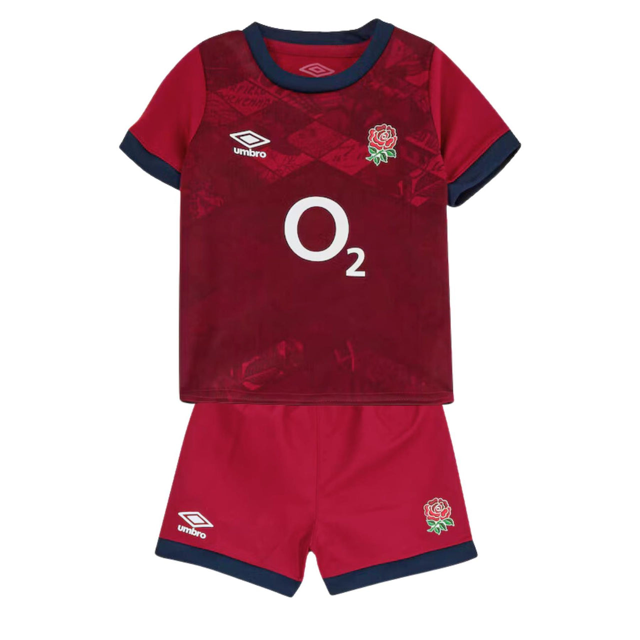 Umbro alternate England rugby mini kit. Official shirt and short set.