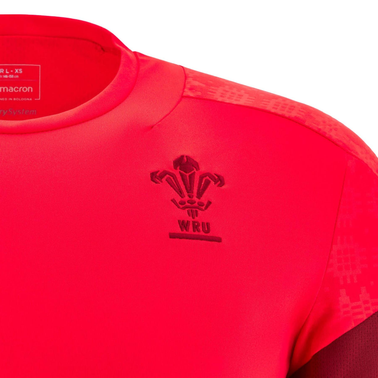 Macron Wales Rugby Junior Training T-Shirt | Red | 2025/26