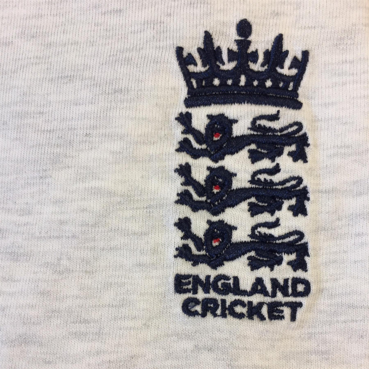 ECB England Cricket Mens Marl Stripe Polo | White Marl