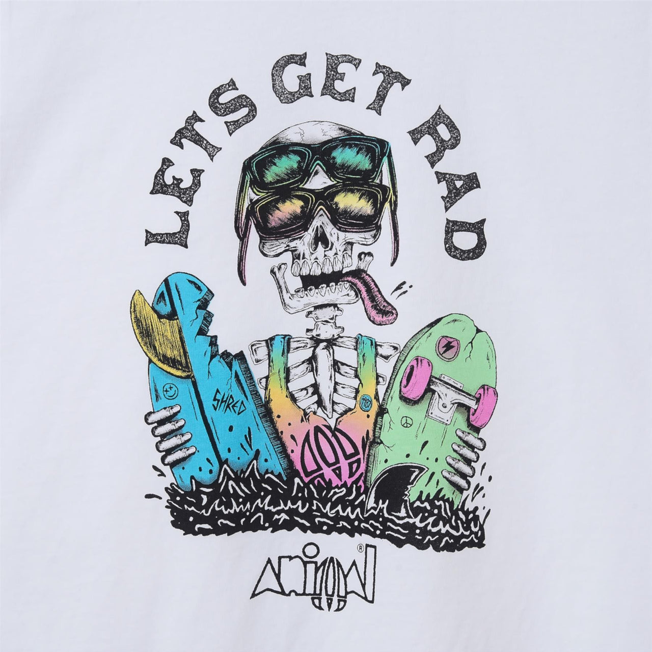 Animal Kid's Get Rad T-shirt | White