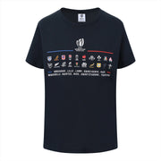 Rugby World Cup 2023 Women's 20 Unions Stacked T-Shirt | Navy