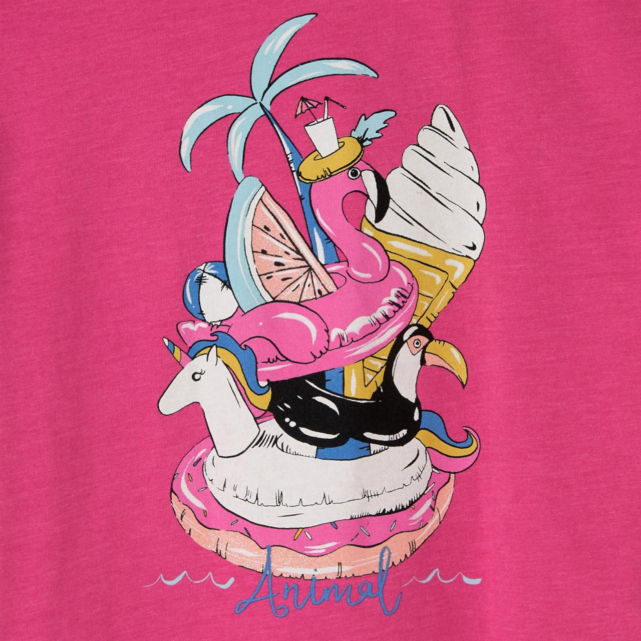 Animal Girls Inflatables T-shirt | Raspberry Rose Marl