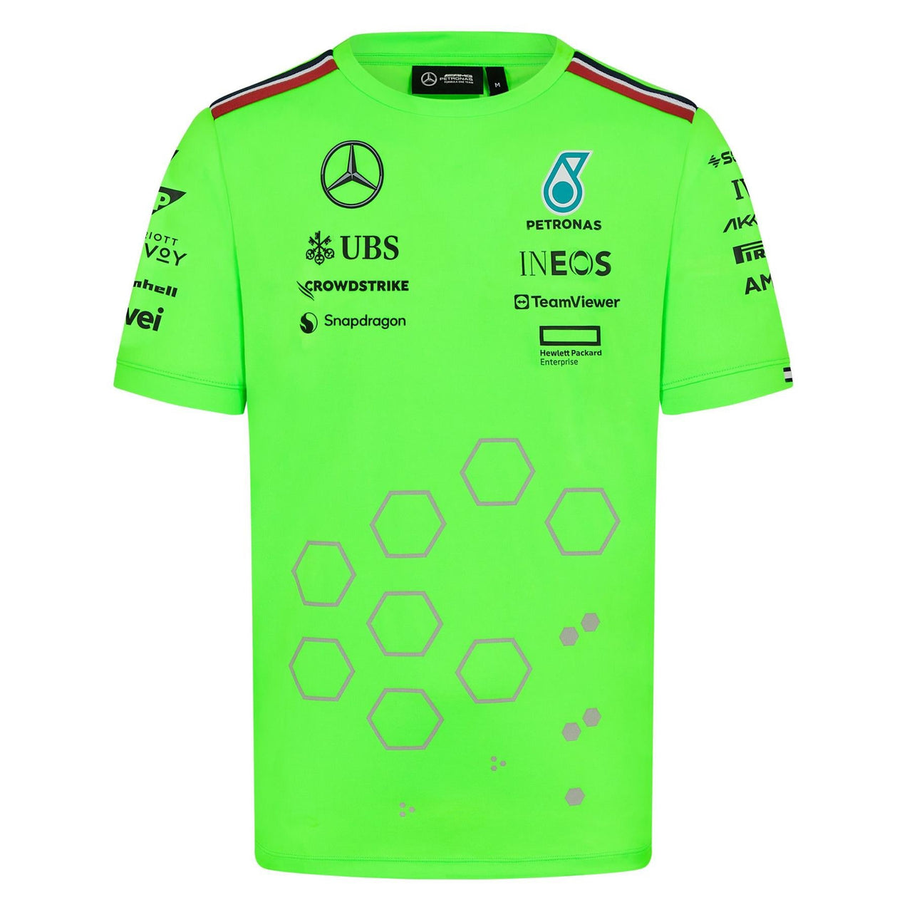 Mercedes AMG Petronas F1 Men's Set Up T-Shirt | Volt Green | 2024