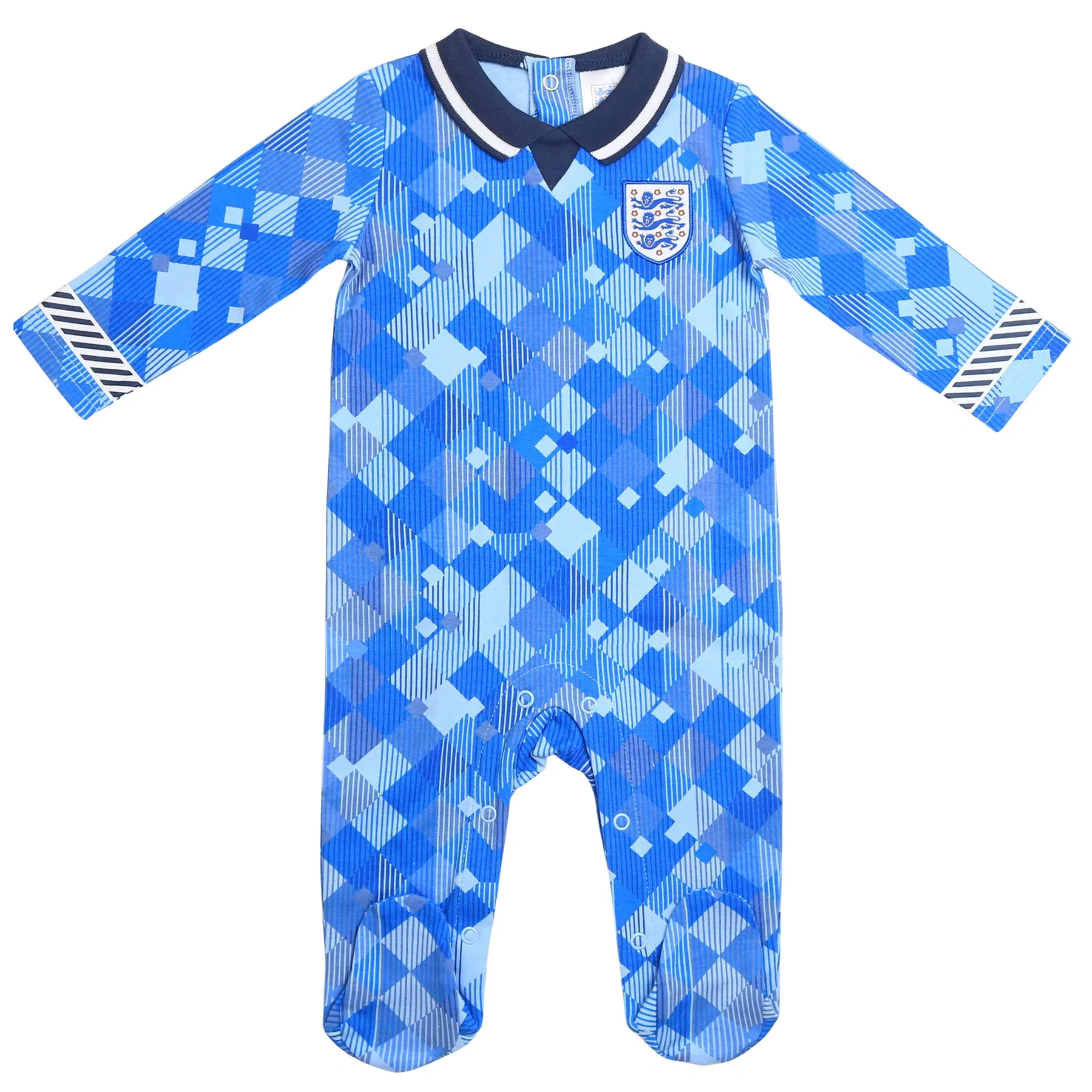 England Football 1990 World Cup Retro Third Kit Baby Sleepsuit