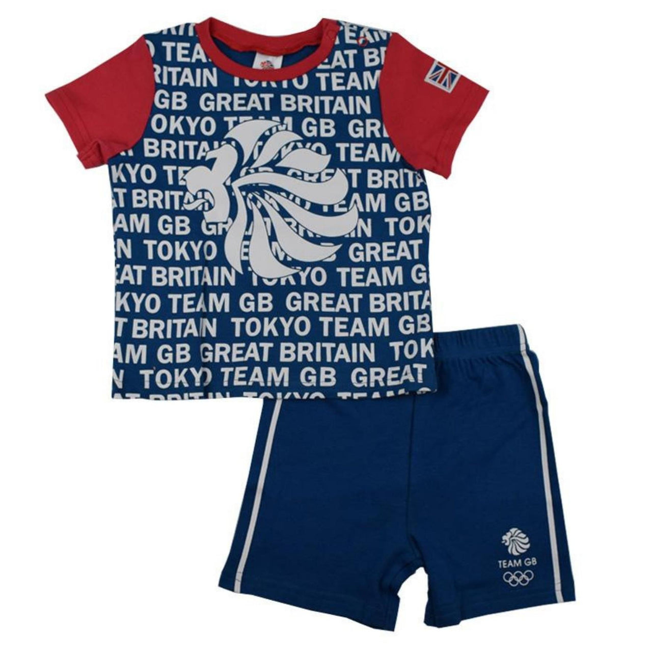 Team GB Baby T-Shirt and Shorts Set | Blue | 100% Cotton
