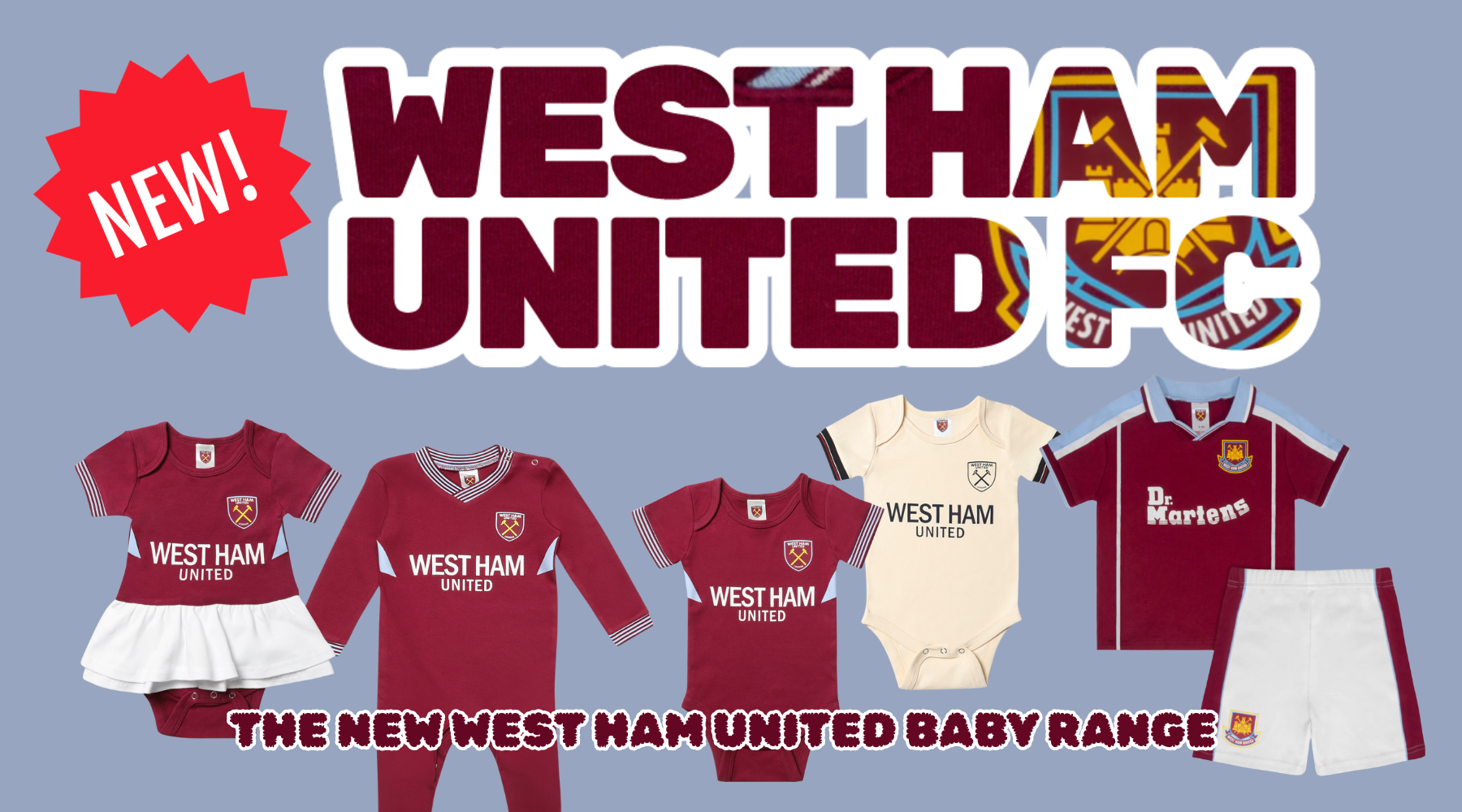 West Ham United Baby Clothes | Official 2025/26 Baby Kit Collection