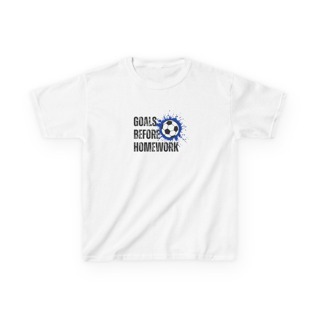 Goals Before Homework Junior T-Shirt | Blue