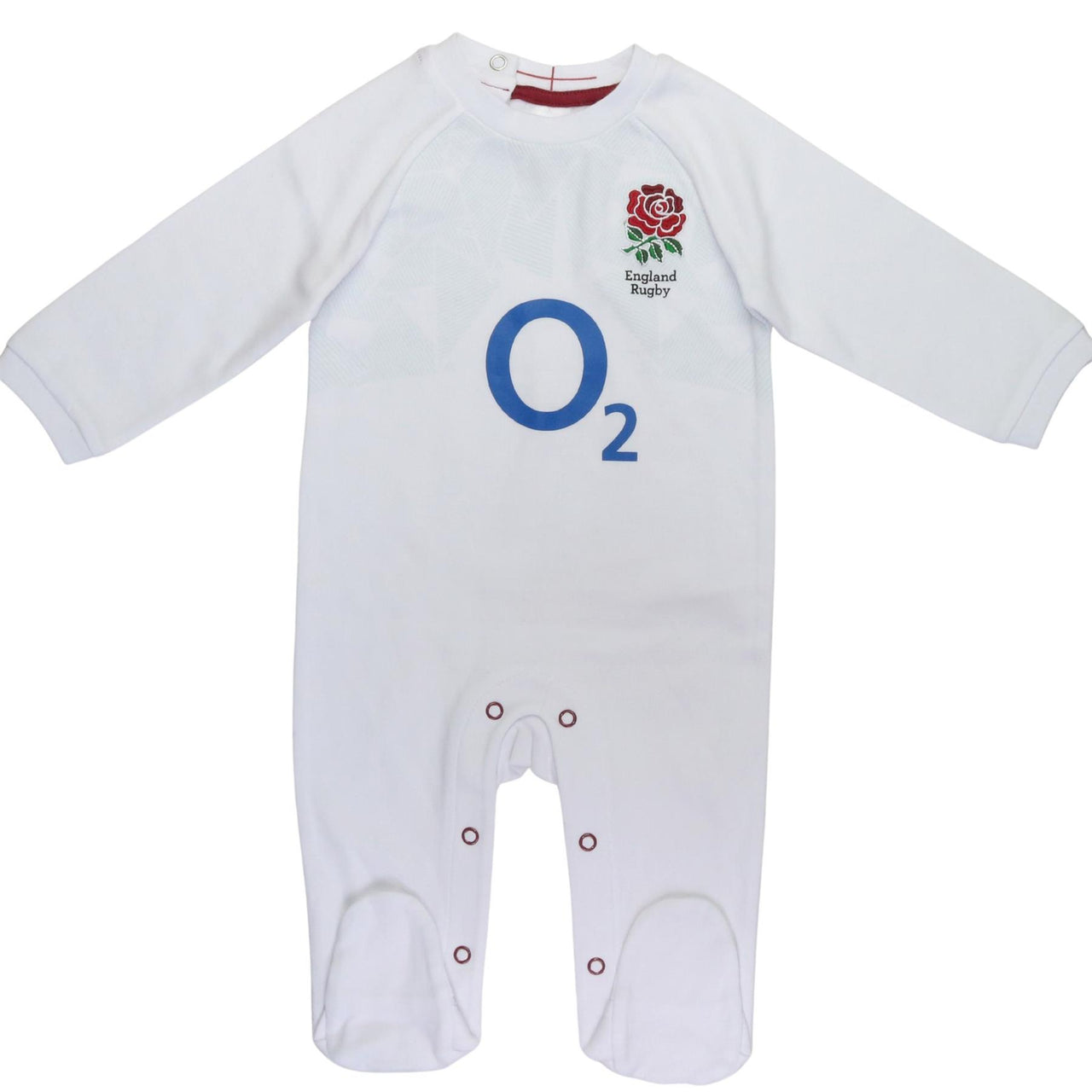 England Rugby Baby Sleepsuit | White | 2023/24