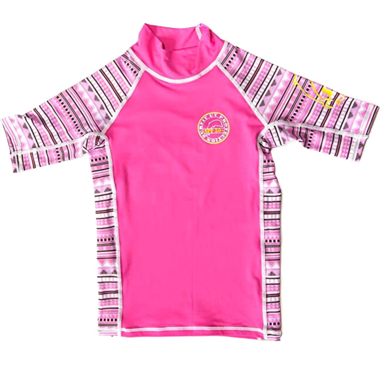 Jakabel Short Sleeved UV Rash Top | Aztec Pink