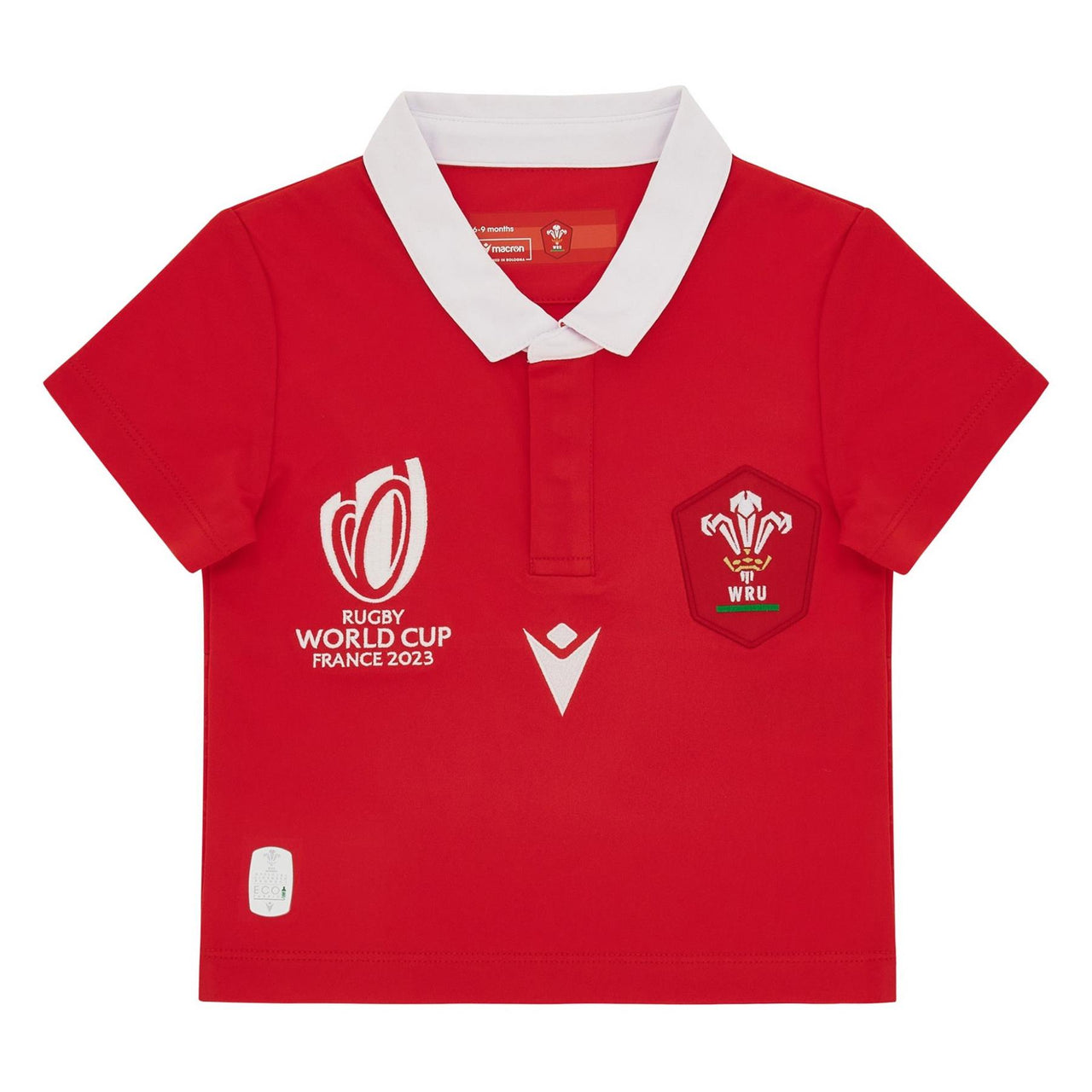 Macron Wales Rugby World Cup 2023 Baby Home Replica Shirt