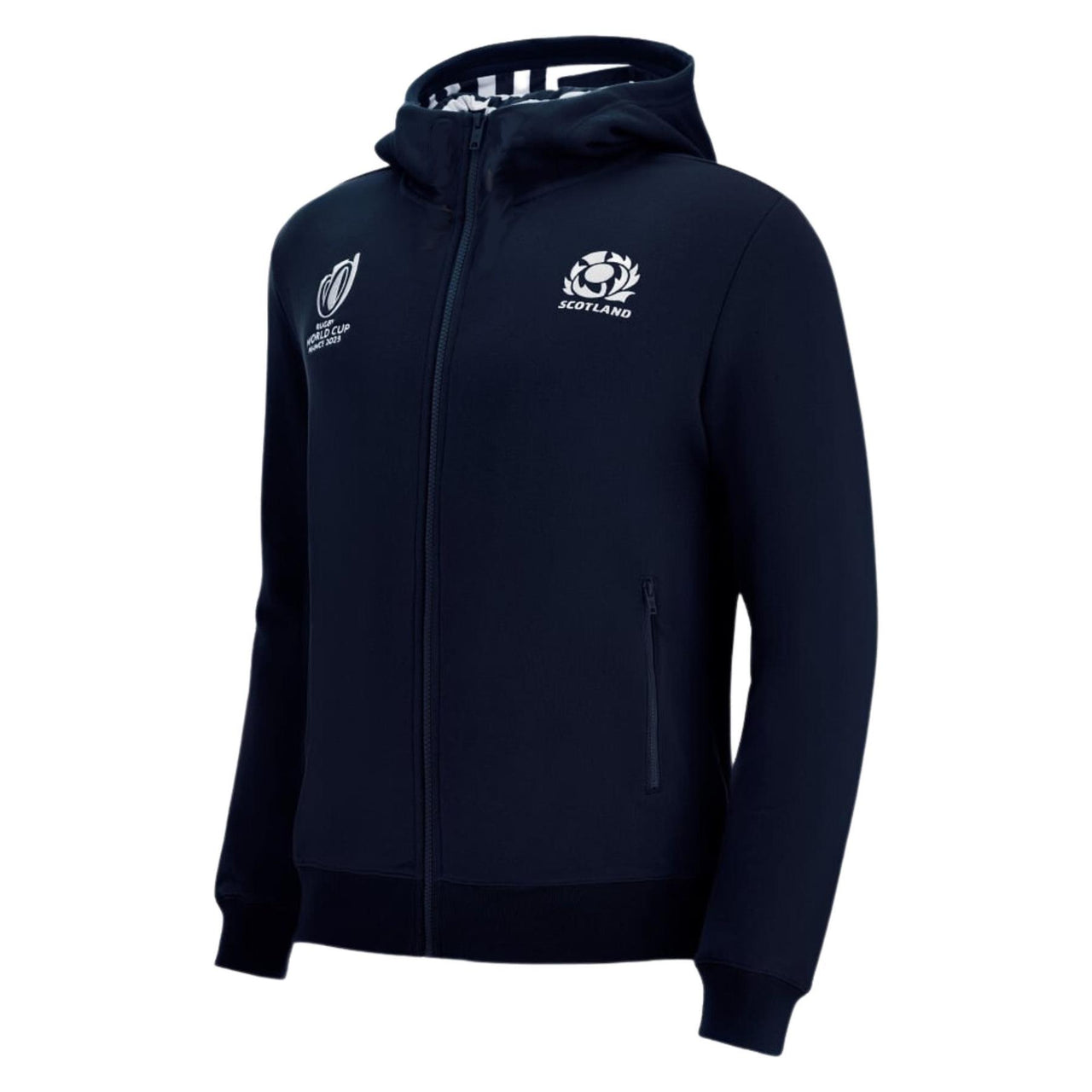 Macron Scotland Rugby World Cup 2023 Kids Full Zip Hoodie