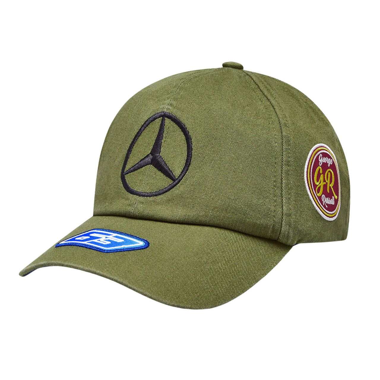 Mercedes AMG Petronas F1 George Russell Vintage Cap | Khaki Green | Adult | 2023