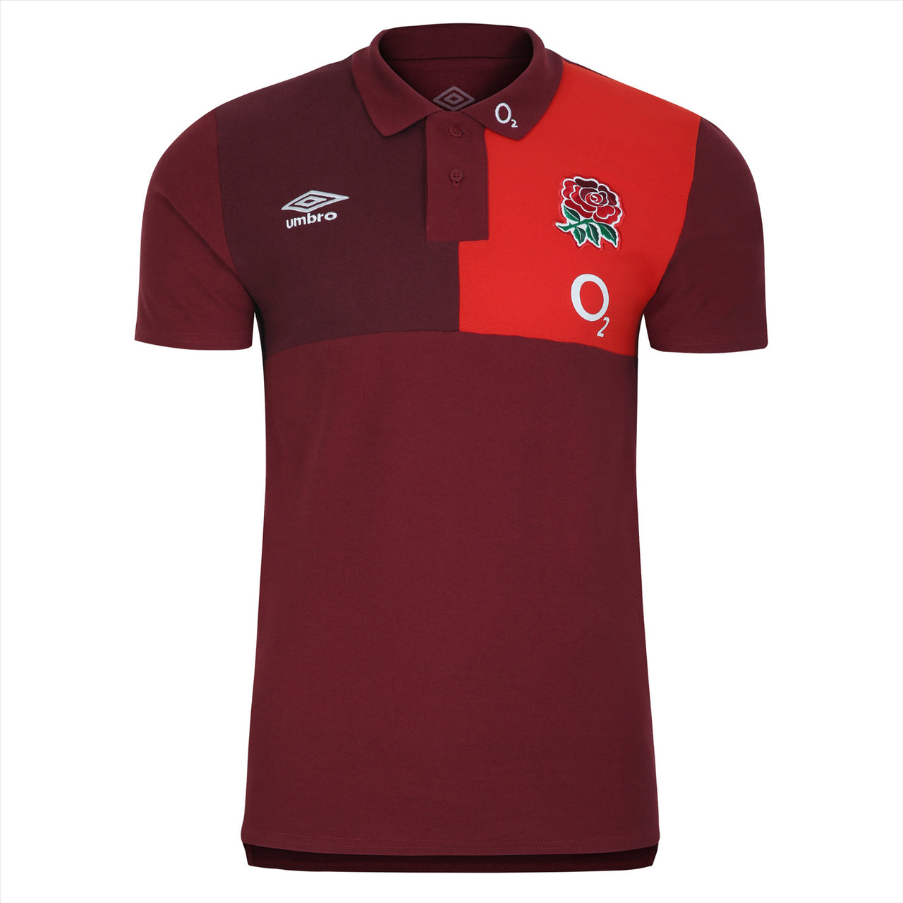 Umbro England Rugby Mens CVC Polo Shirt | Tibetan Red | 2023/24
