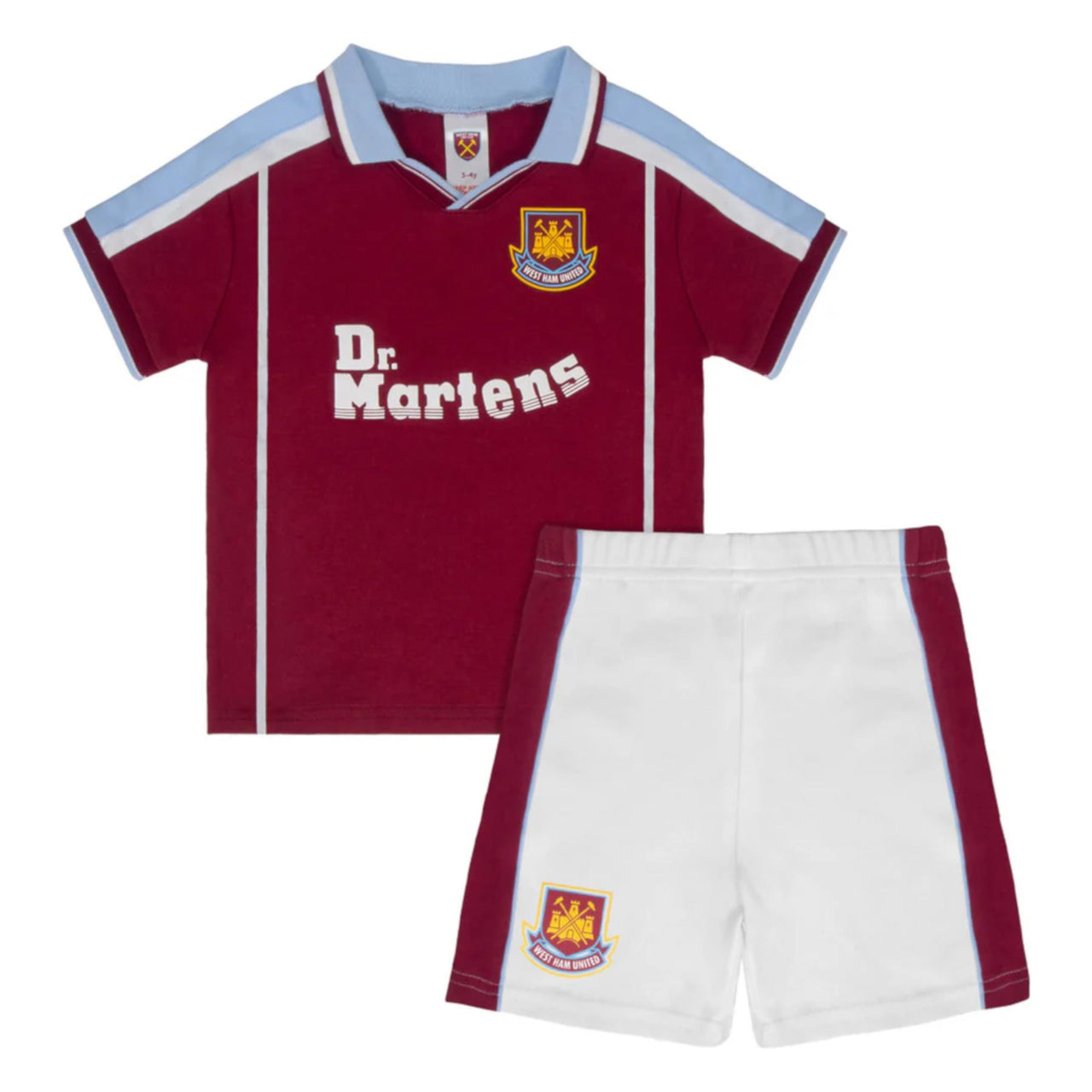 West Ham United FC Baby Retro 2000 T-Shirt & Shorts Set