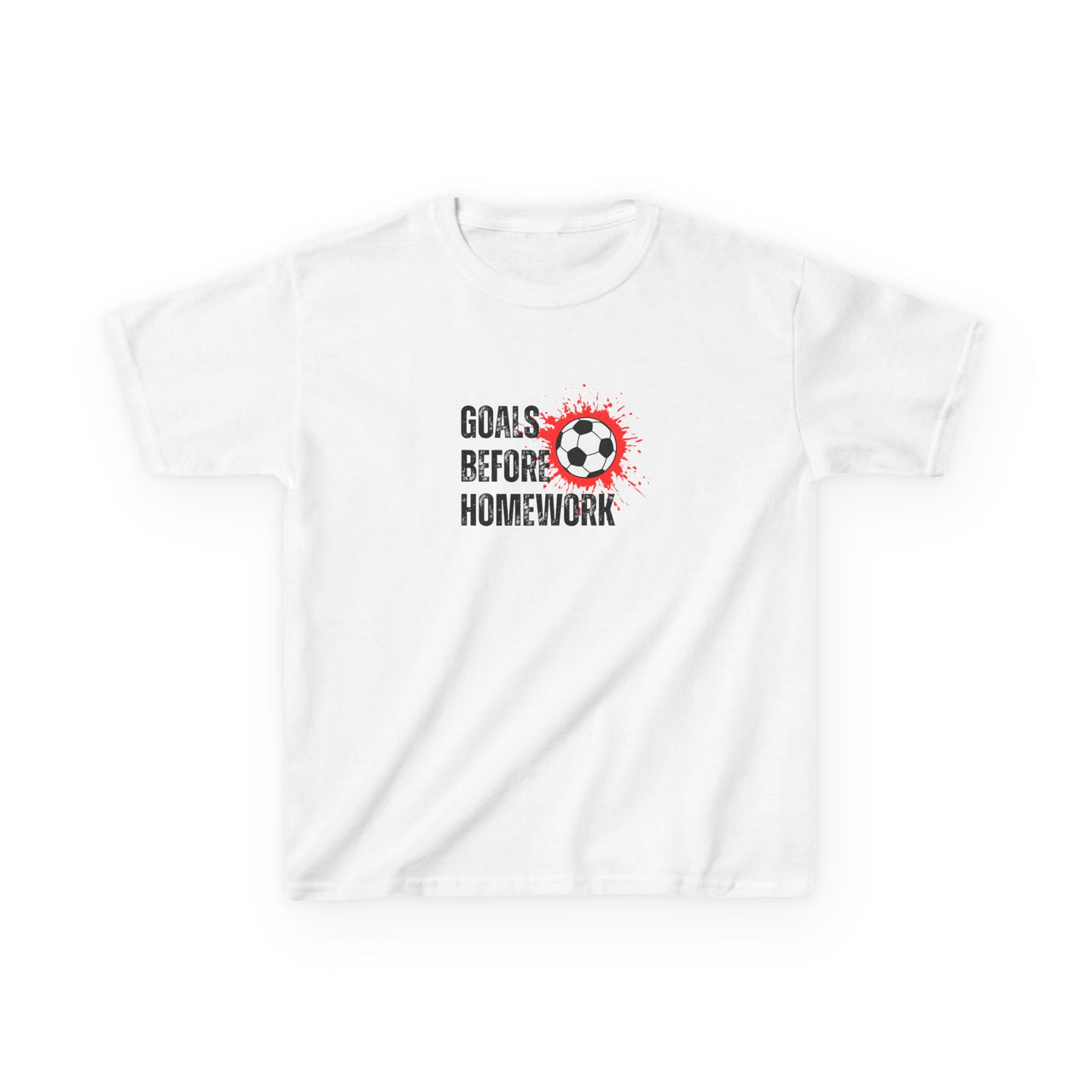 Goals Before Homework Junior T-Shirt | Red