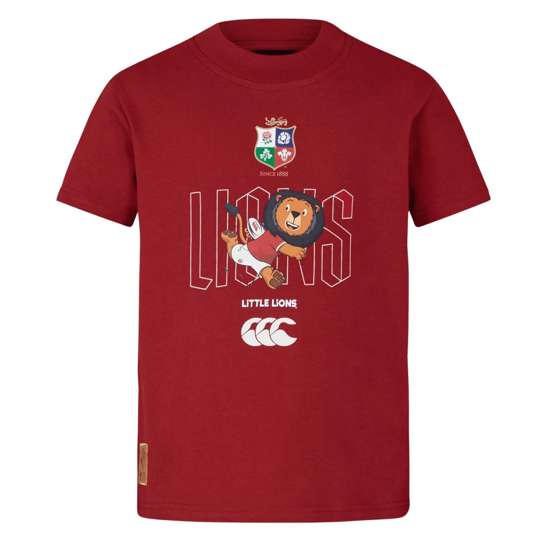 Canterbury British & Irish Lions Rugby Little Lions T-Shirt | Red | 2025