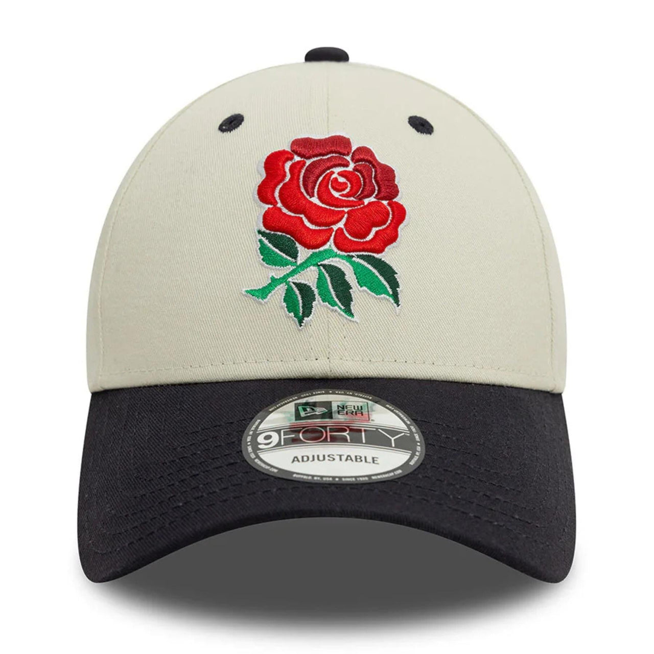 New Era England Rugby Contrast Visor 9Forty Baseball Cap | Stone/Navy