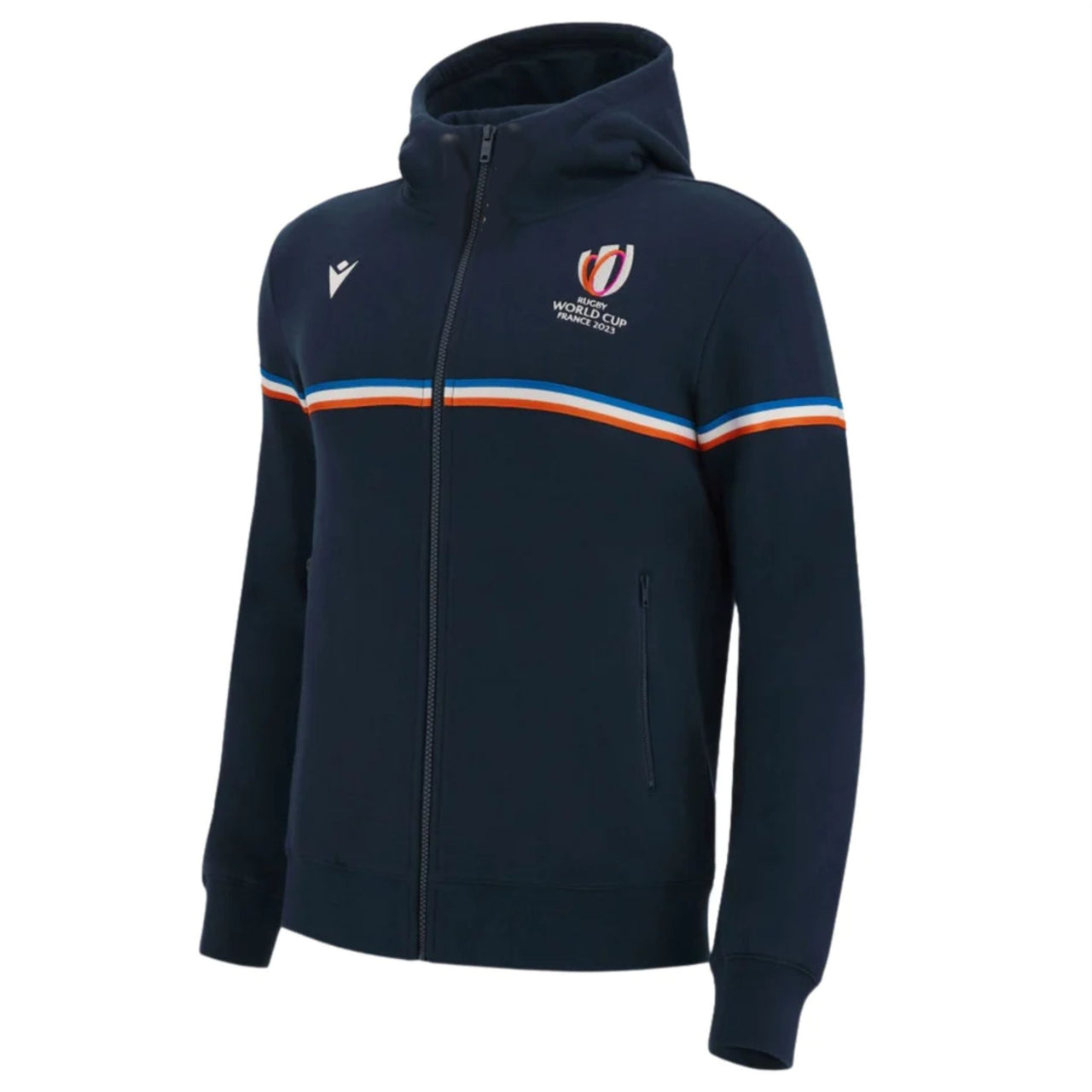 Macron Rugby World Cup 2023 Kids Full Zip Hoodie | Navy