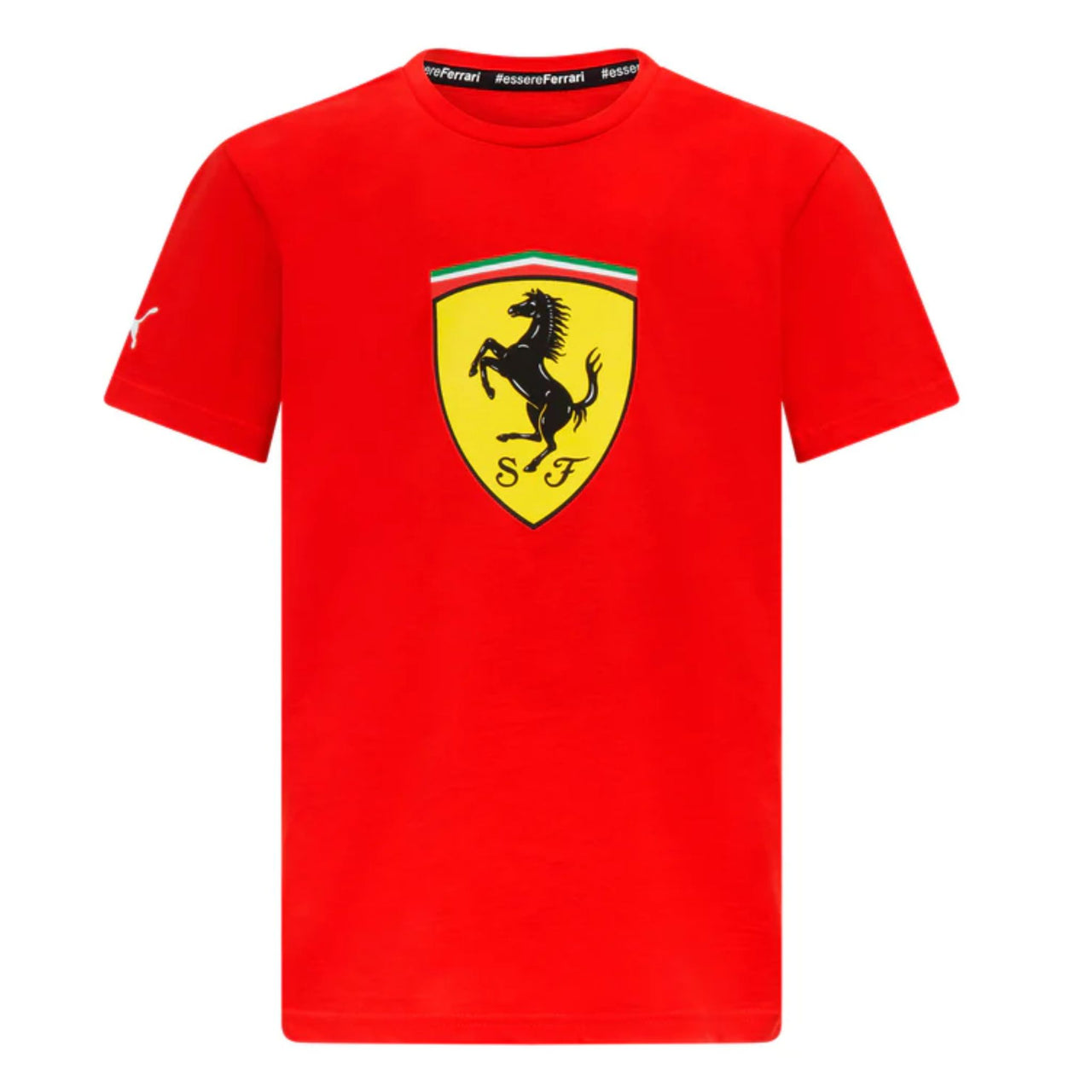 Scuderia Ferrari F1 Puma Kids Large Shield T-Shirt | Red | 2024