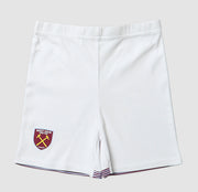 White shorts with a West Ham United logo