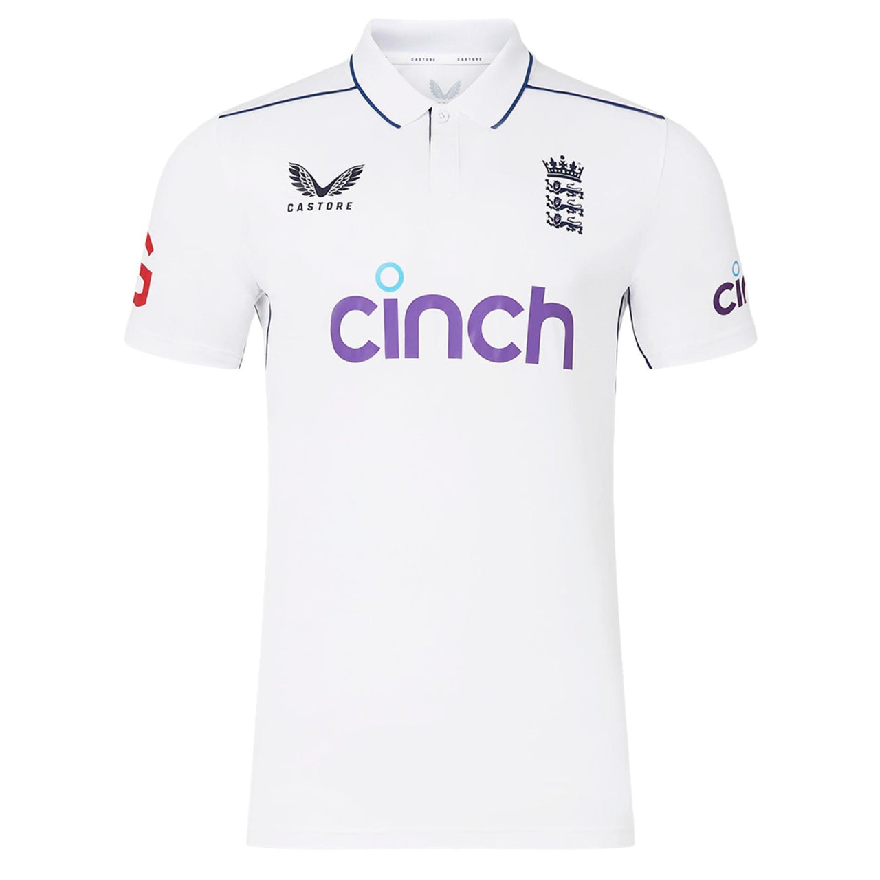 England Cricket Men's Test Short Sleeve Shirt | White | 2024