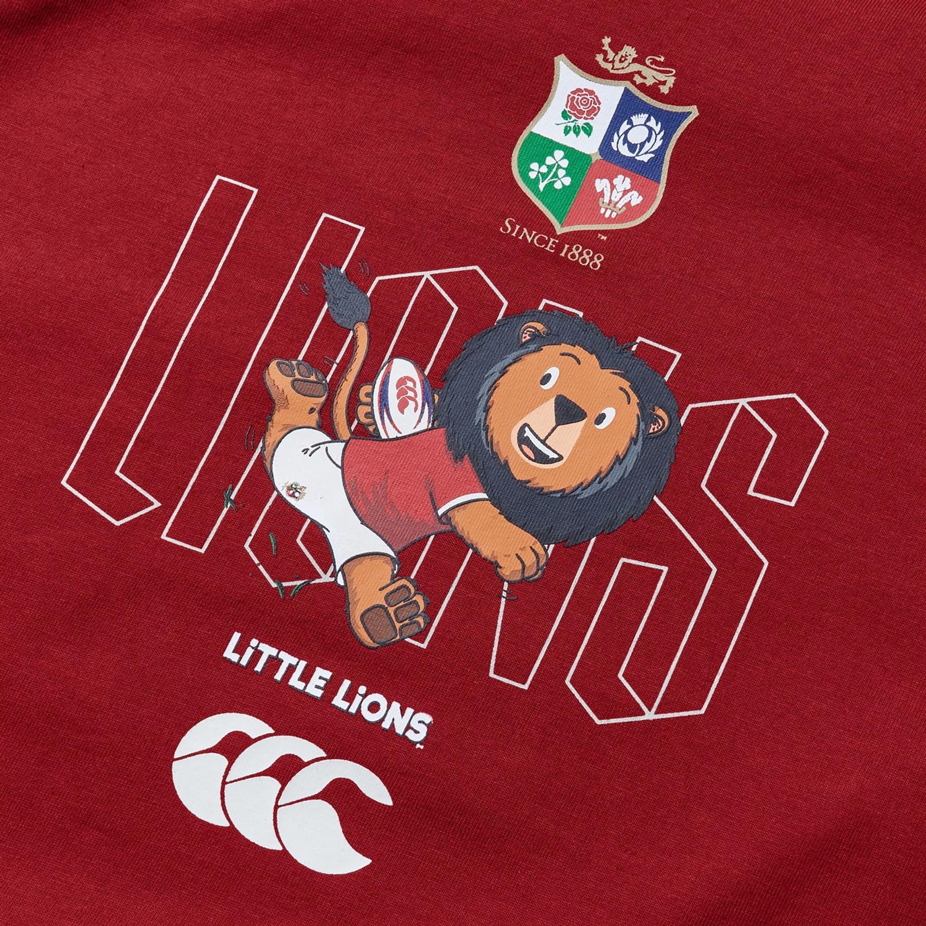 Canterbury British & Irish Lions Rugby Little Lions T-Shirt | Red | 2025