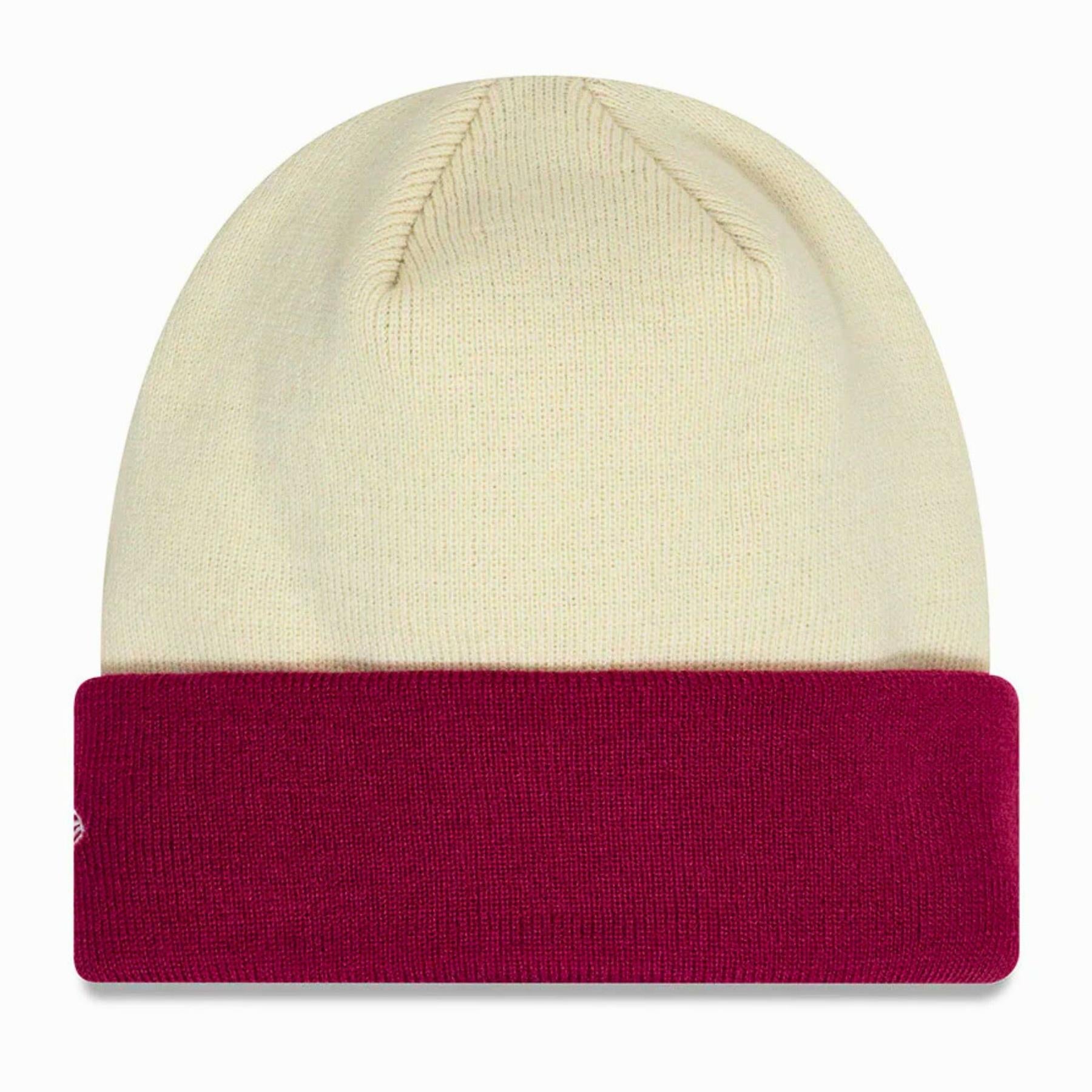 New Era England Rugby Contrast Beanie Hat | Stone
