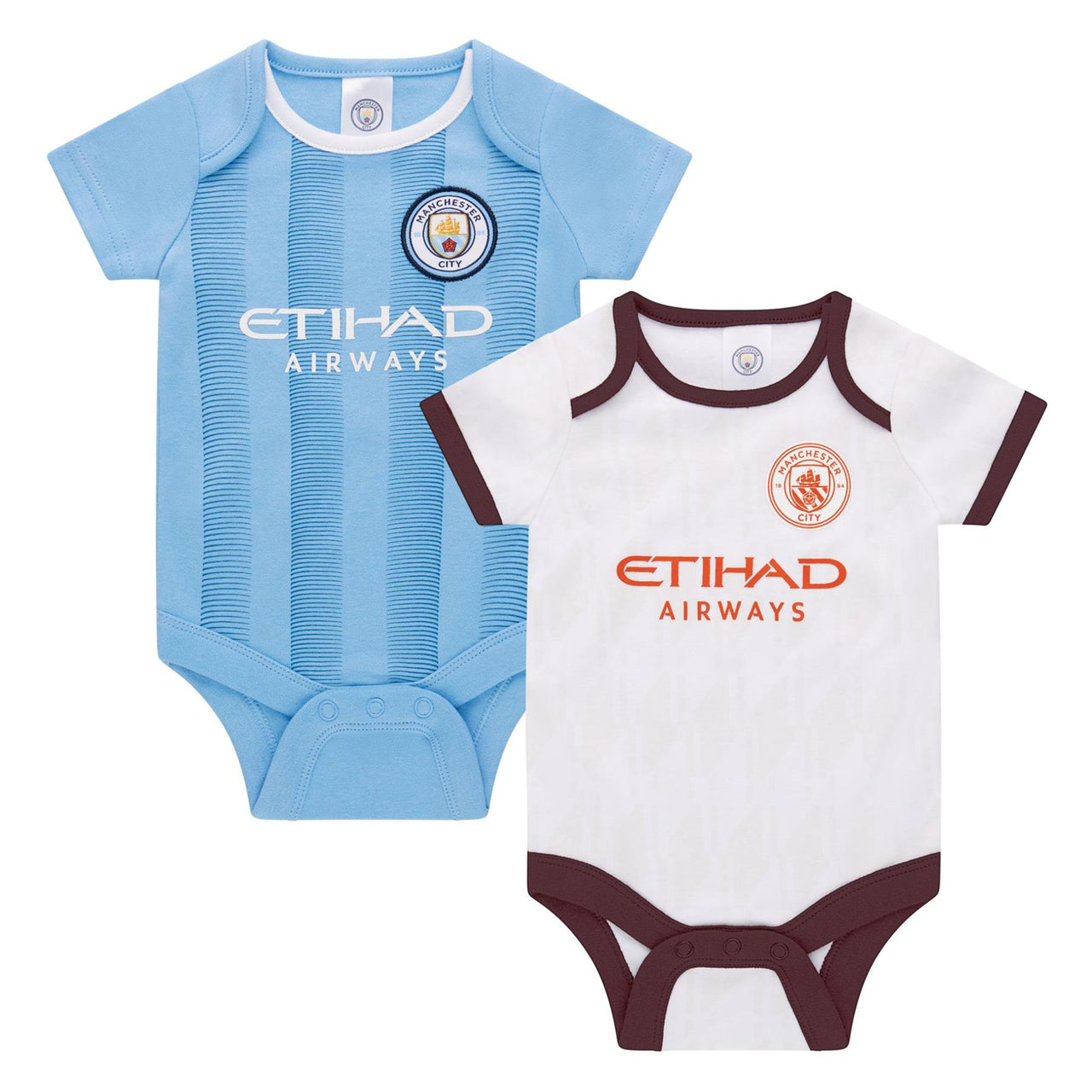 Manchester City FC Baby Kit 2 Pack Bodysuits | 2023/24