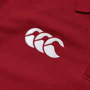Canterbury British & Irish Lions Rugby Mens Pique Polo Shirt in Red, Canterbury logo