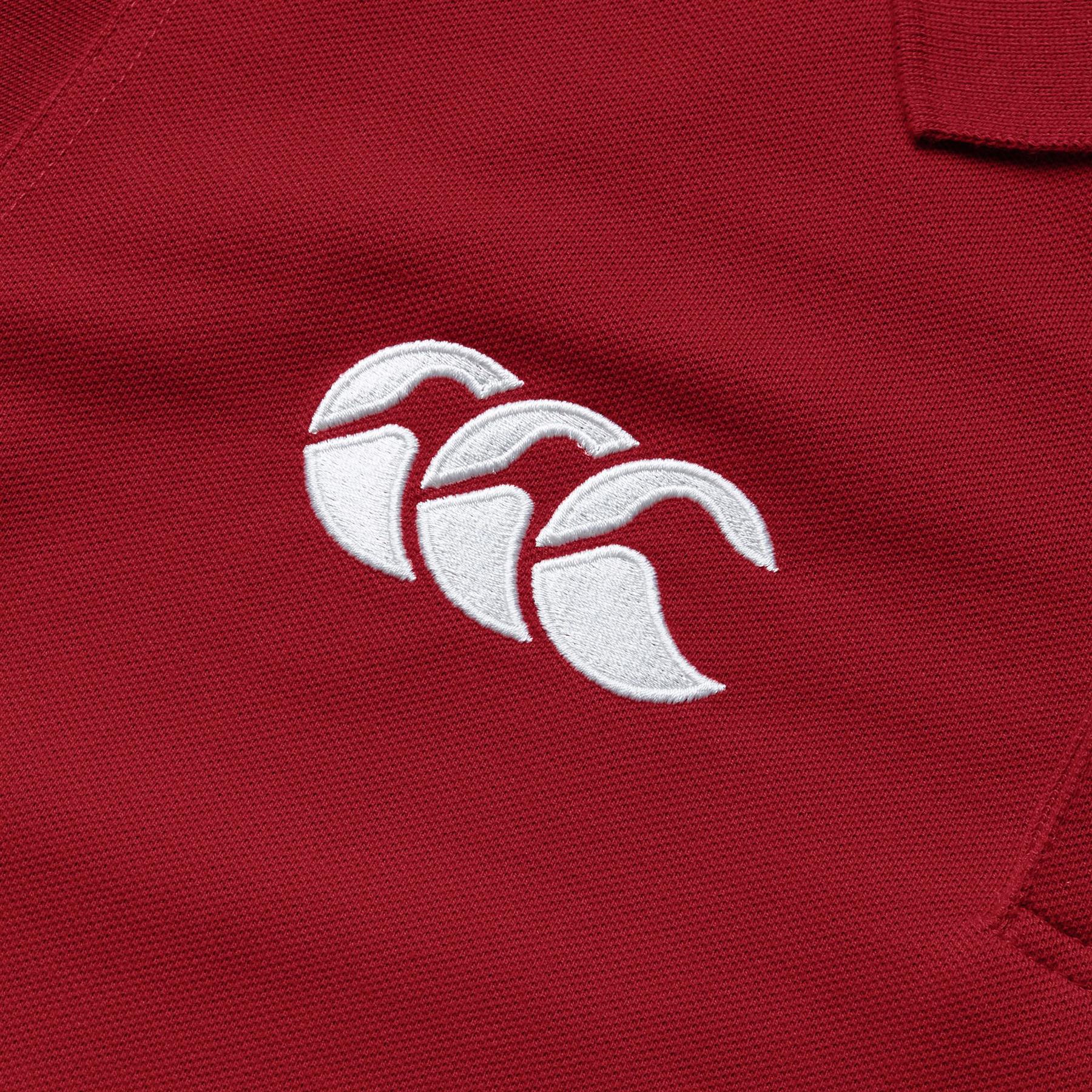 Canterbury British & Irish Lions Rugby Mens Pique Polo Shirt in Red, Canterbury logo