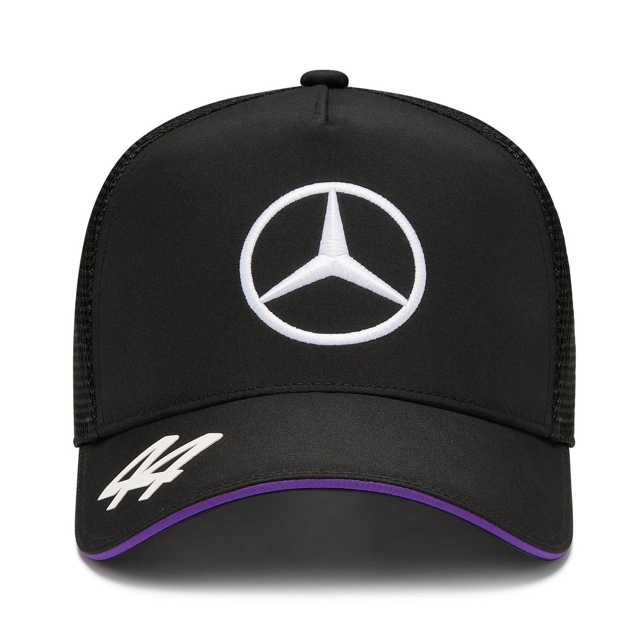 Mercedes AMG Petronas F1 Lewis Hamilton Team Driver Trucker Cap | Black | Adult | 2024