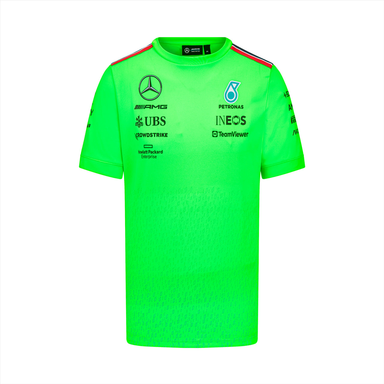 Mercedes AMG Petronas F1 Men's Set Up T-Shirt | Volt Green | 2023
