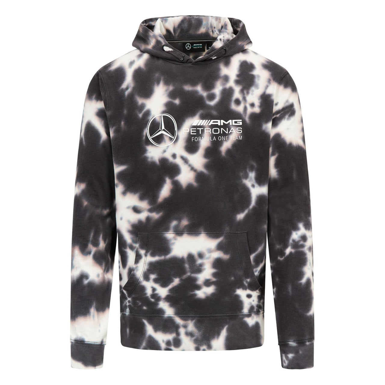 Mercedes AMG Petronas F1 Tie Dye Overhead Hoodie | Grey | 2023