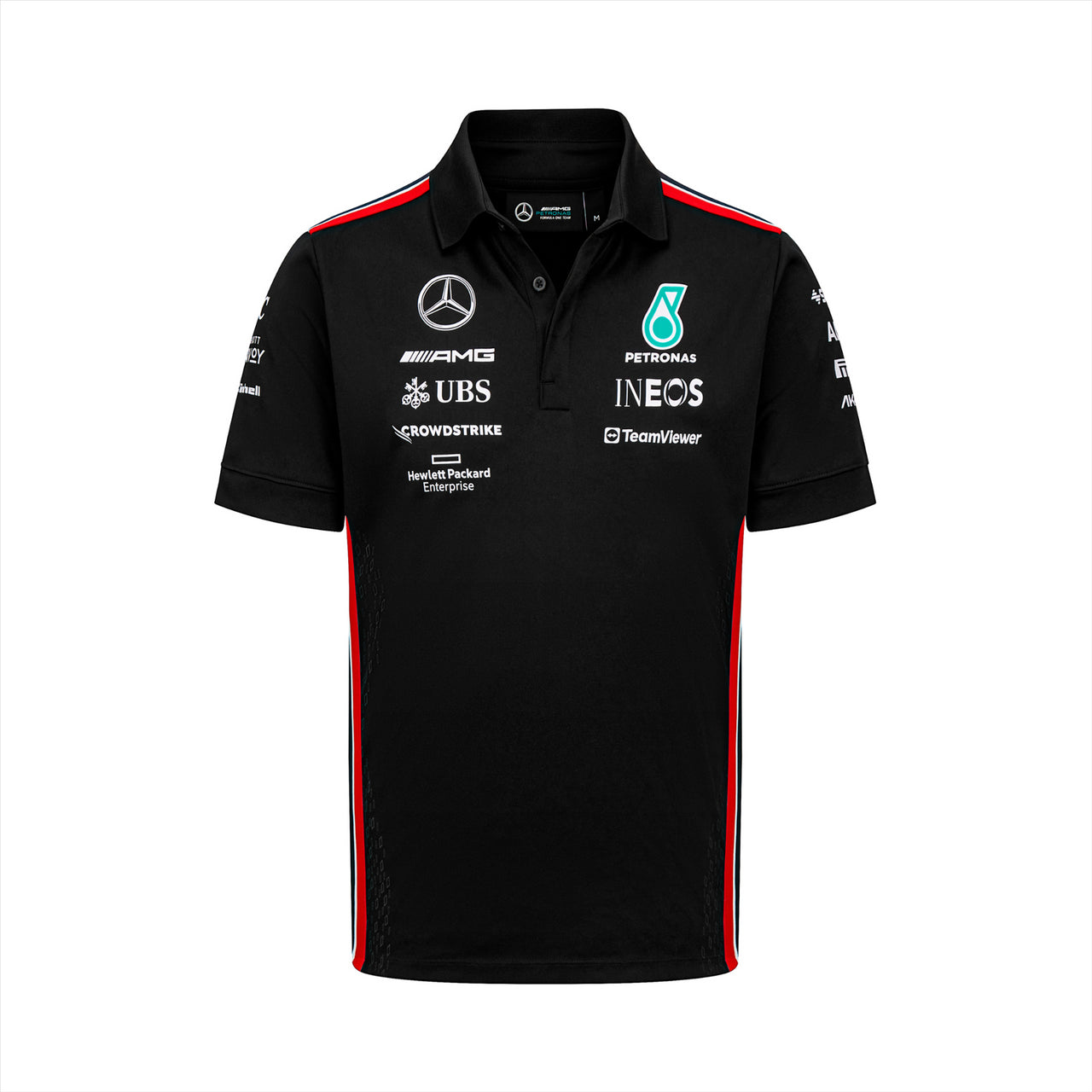 Mercedes AMG Petronas F1 Men's Team Polo Shirt | Black | 2023