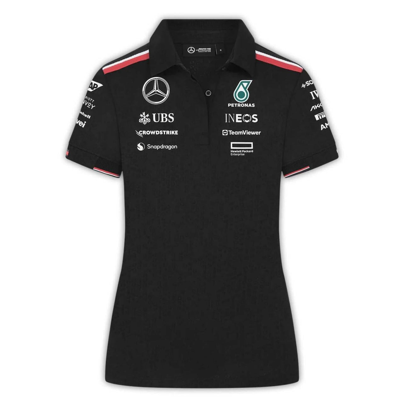 Mercedes AMG Petronas F1 Women's Team Driver Polo Shirt | Black | 2024