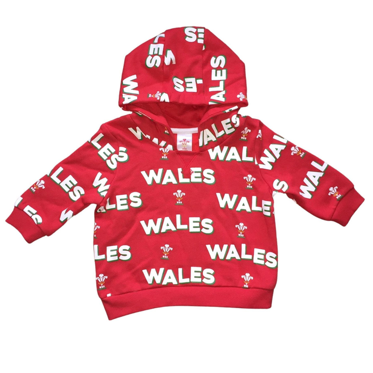 Wales WRU Rugby Baby Over Head Hoodie | Red | 2021/23