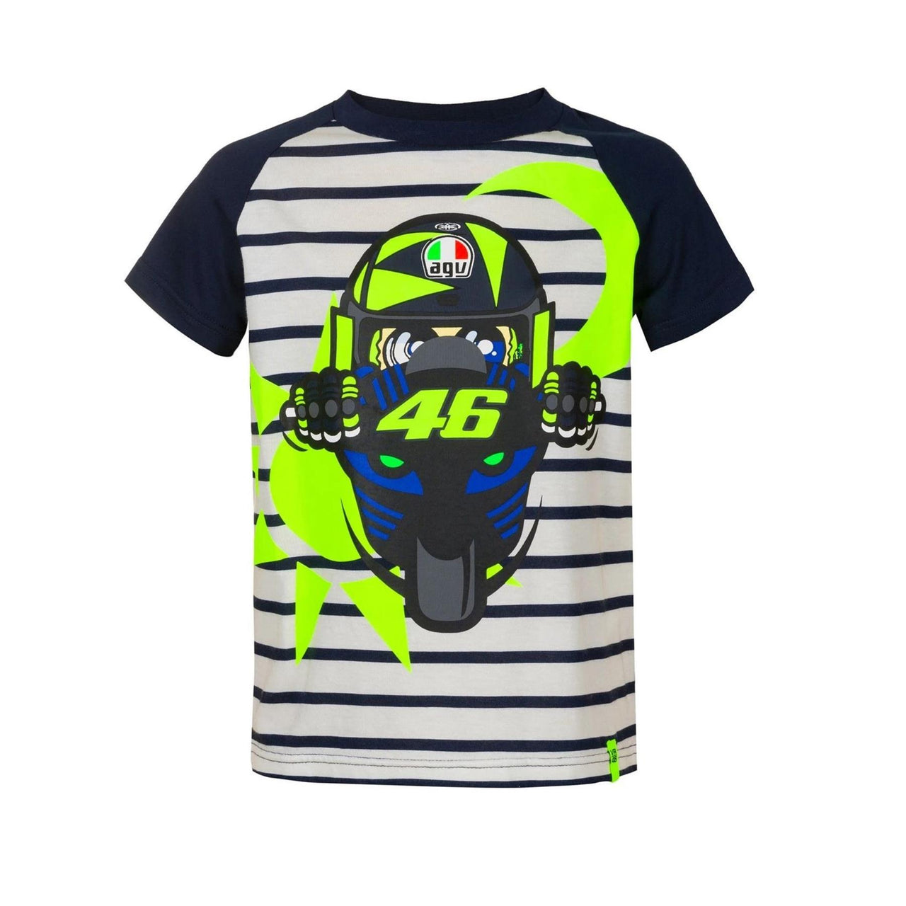 Valentino Rossi VR46 Kid's Motina Stripe T-Shirt | White