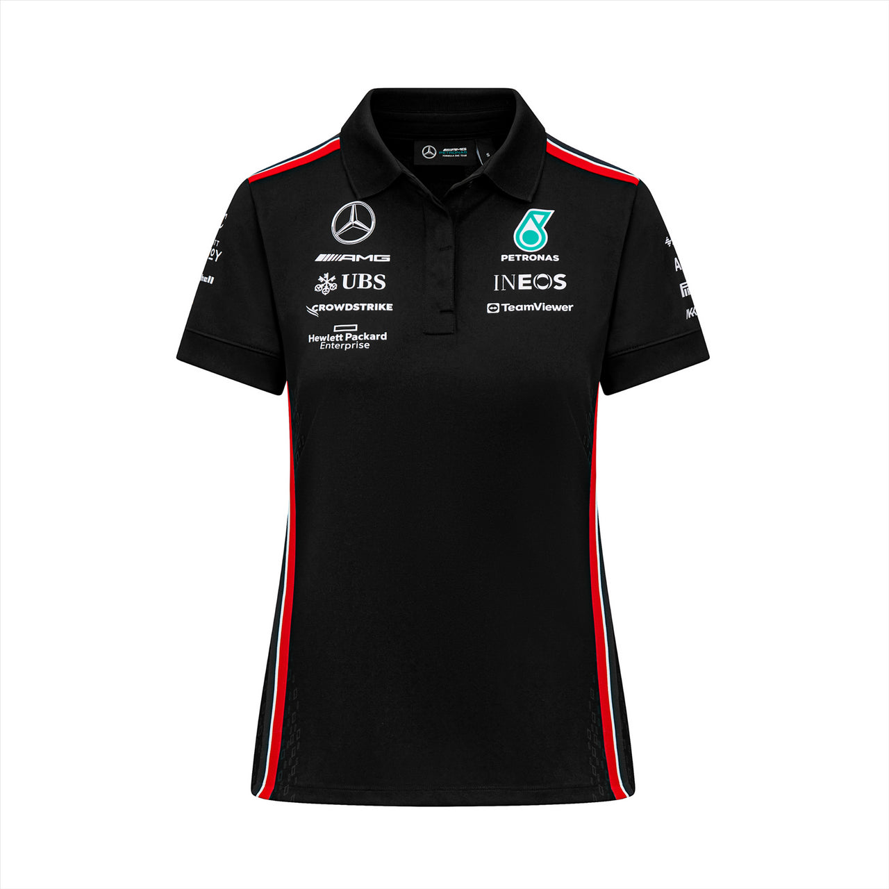 Mercedes AMG Petronas F1 Women's Team Polo Shirt | Black | 2023